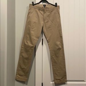 J Crew Chino Driggs Flex pants 32/34 khaki